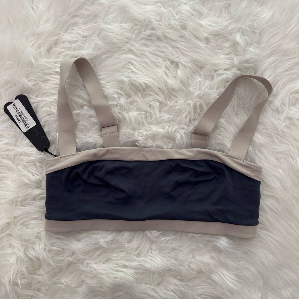 Nike Skims Matte Shine Mix Straight Neck Bra Deep Royal Stone Size Medium